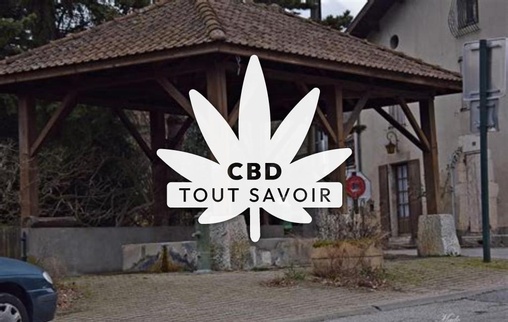 Village à Cras avec feuille Cannabis CBD