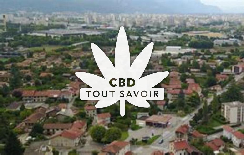 Village à Tullins avec feuille Cannabis CBD