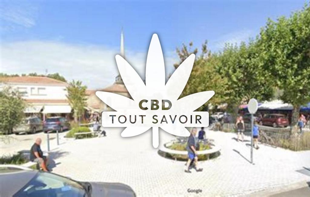 Village à Saint-Jean-de-Vaulx avec feuille Cannabis CBD