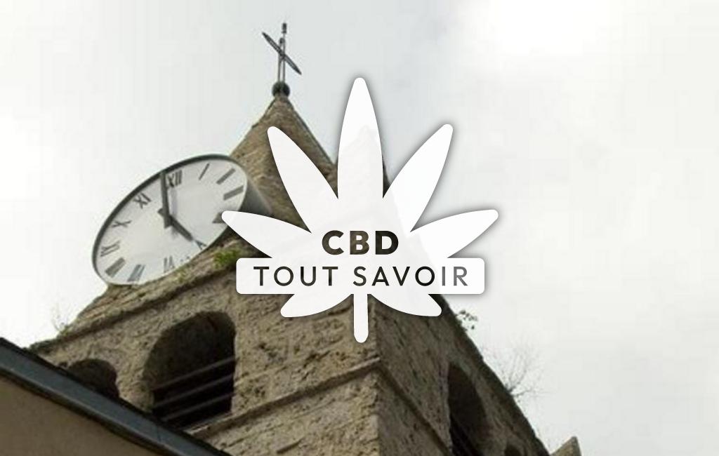 Village à Sechilienne avec feuille Cannabis CBD