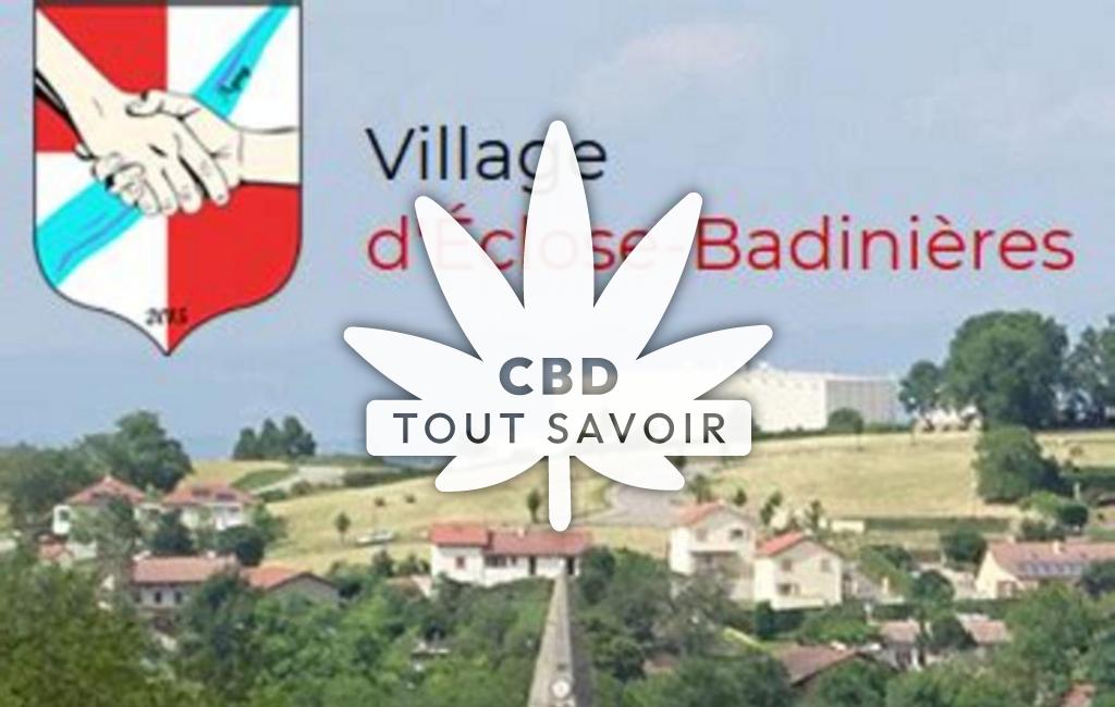 Village à Eclose-Badinieres avec feuille Cannabis CBD