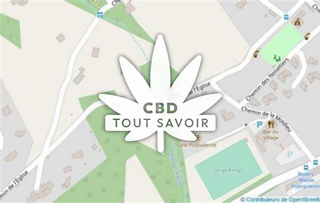Village à Biviers avec feuille Cannabis CBD