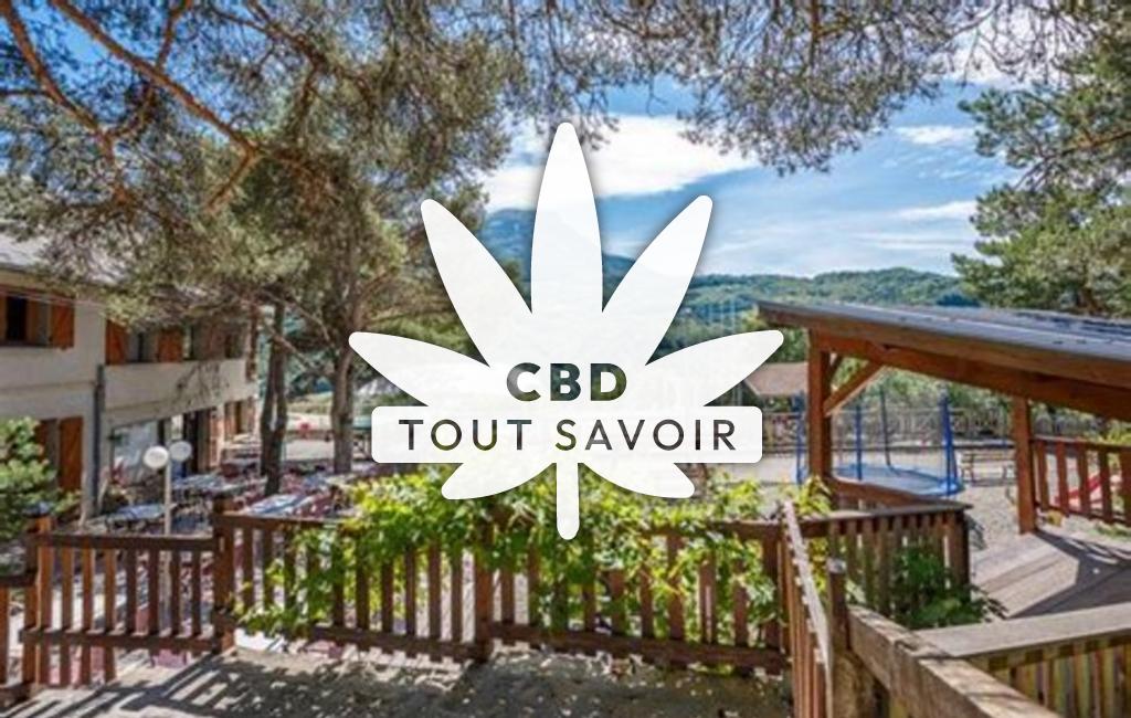 Village à La-Salle-en-Beaumont avec feuille Cannabis CBD