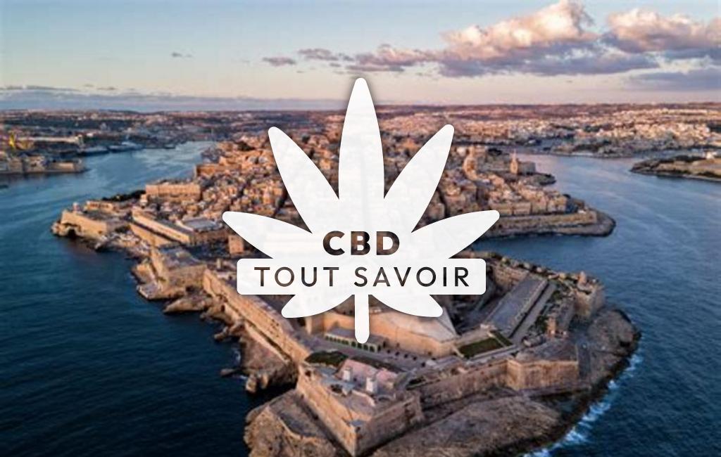 Village à La-Valette avec feuille Cannabis CBD