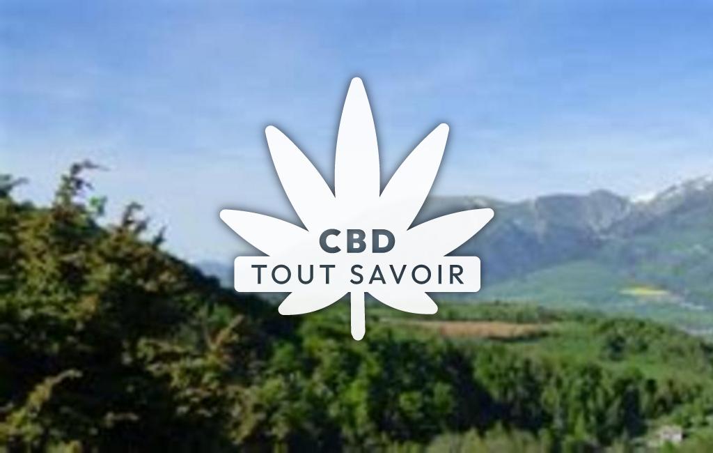 Village à Saint-Honore avec feuille Cannabis CBD