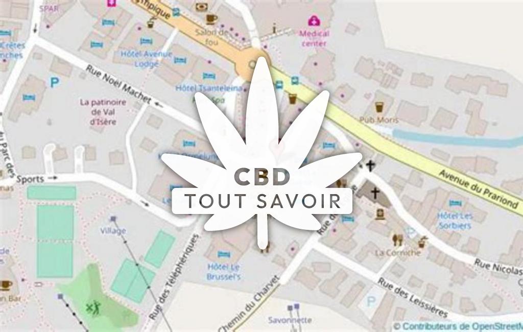 Village à Sievoz avec feuille Cannabis CBD