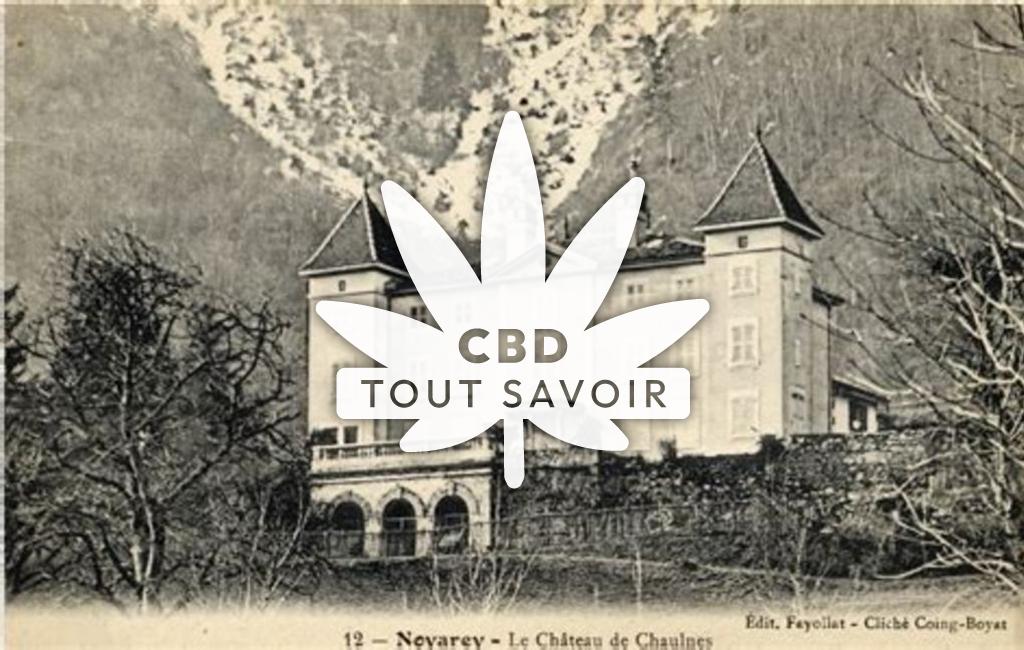 Village à Noyarey avec feuille Cannabis CBD