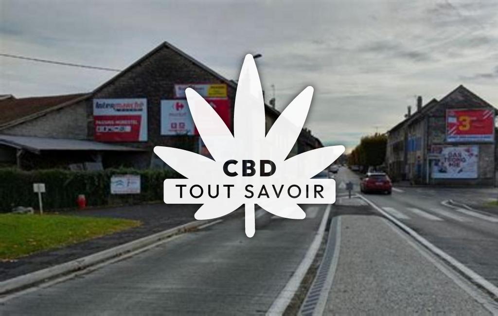 Village à Montalieu-Vercieu avec feuille Cannabis CBD