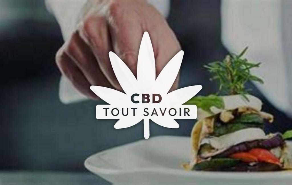 Village à Sainte-Anne-sur-Gervonde avec feuille Cannabis CBD