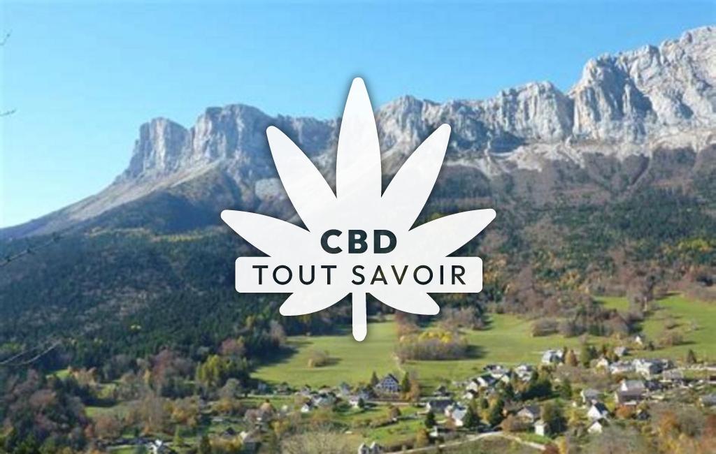 Village à Le-Gua avec feuille Cannabis CBD