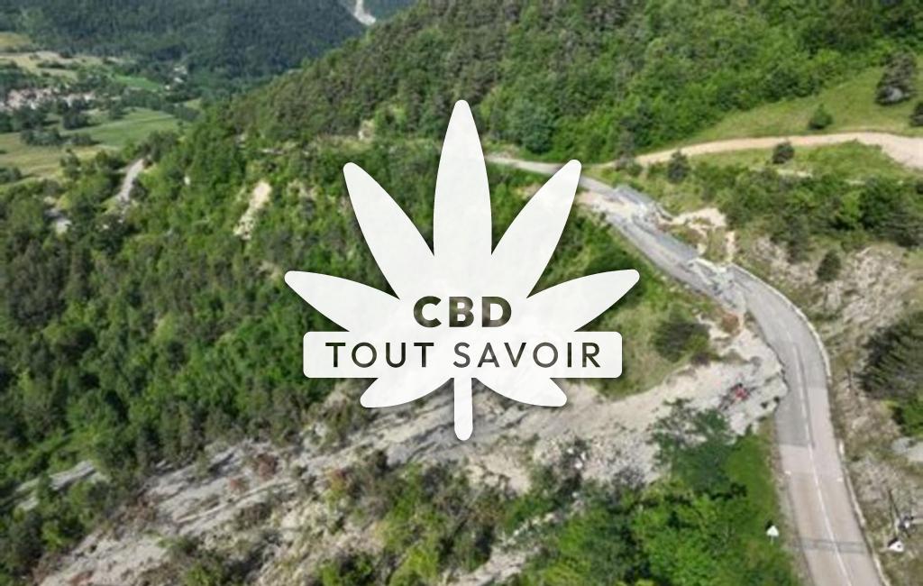 Village à Miribel-Lanchatre avec feuille Cannabis CBD