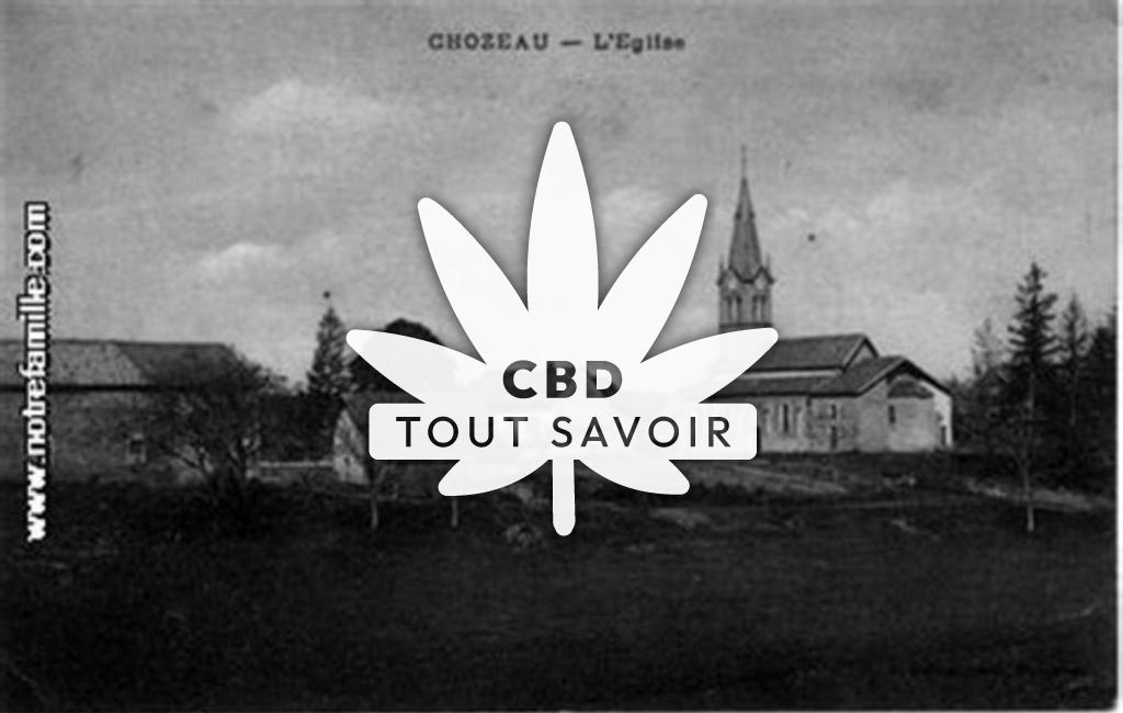 Village à Chozeau avec feuille Cannabis CBD