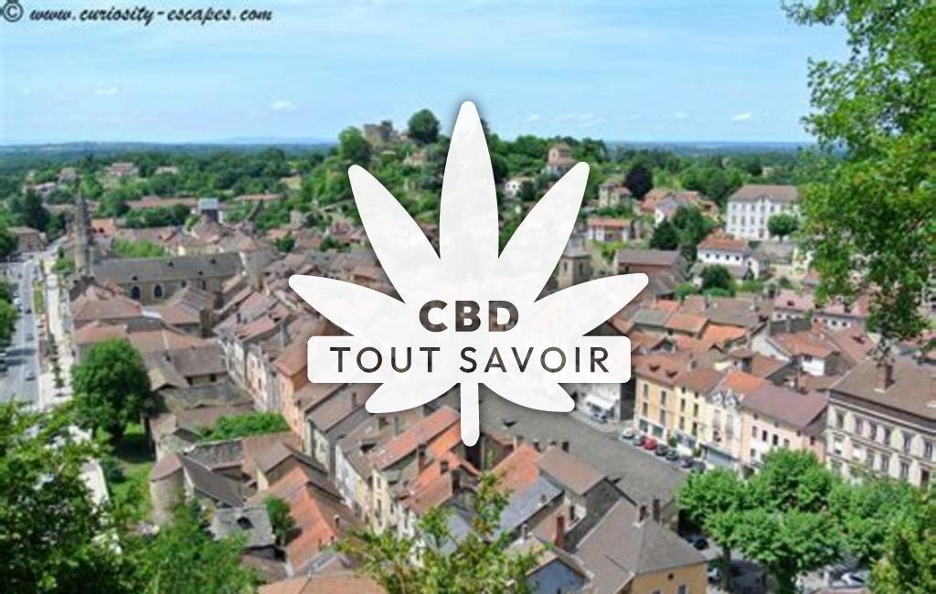 Village à Cremieu avec feuille Cannabis CBD