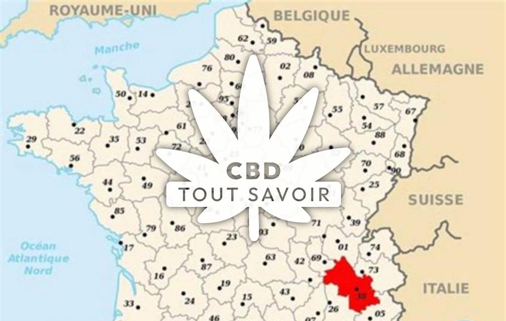 Village à Moras avec feuille Cannabis CBD