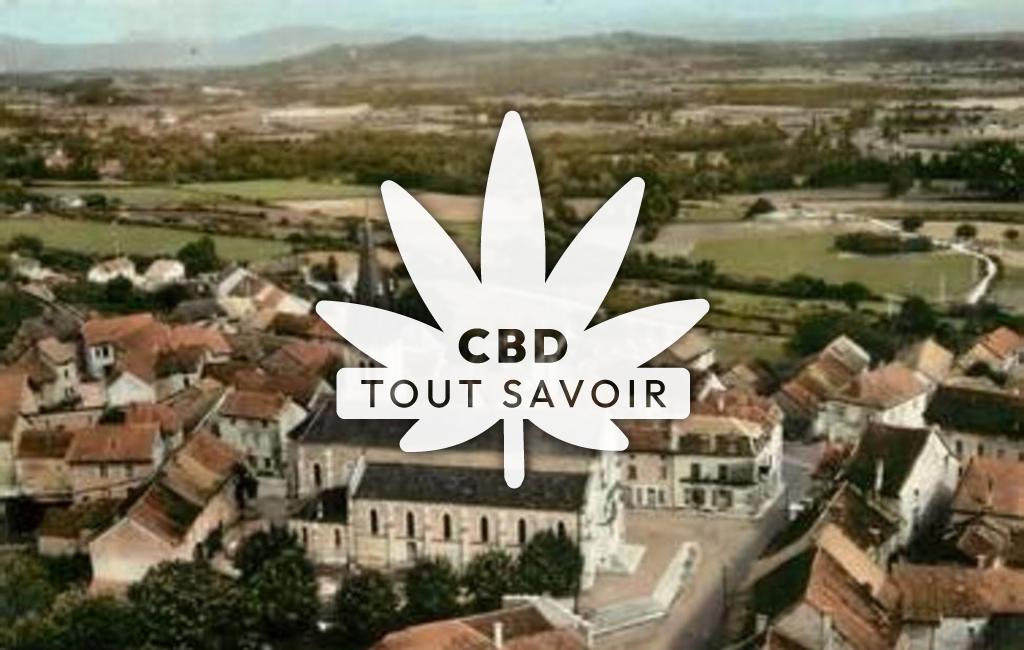 Village à Trept avec feuille Cannabis CBD