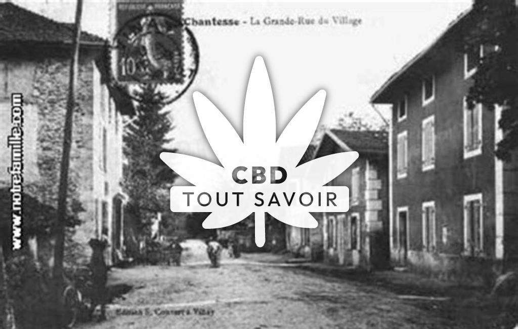 Village à Chantesse avec feuille Cannabis CBD