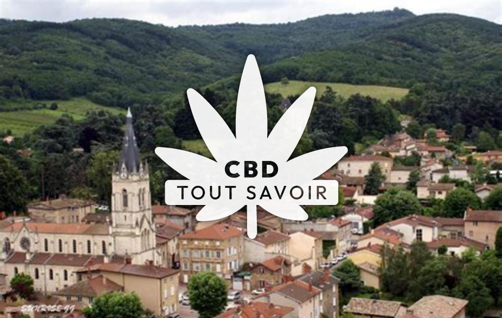 Village à Chasselay avec feuille Cannabis CBD