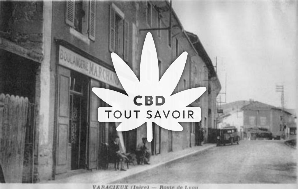 Village à Varacieux avec feuille Cannabis CBD