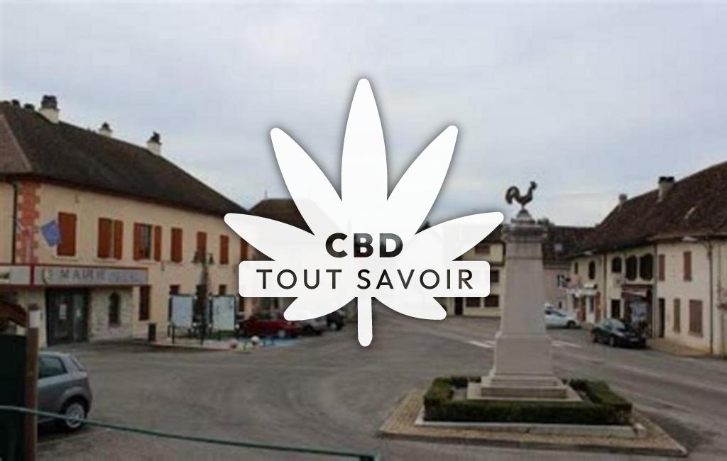 Village à Chimilin avec feuille Cannabis CBD