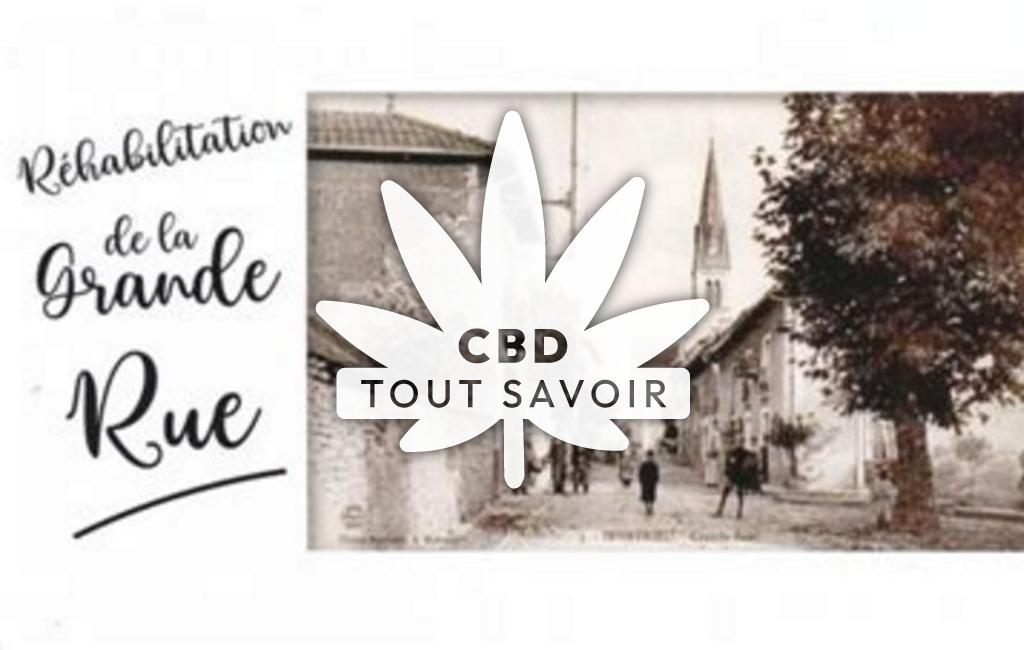 Village à Sermerieu avec feuille Cannabis CBD