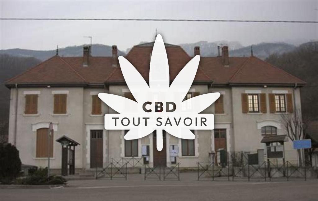 Village à La-Buissiere avec feuille Cannabis CBD