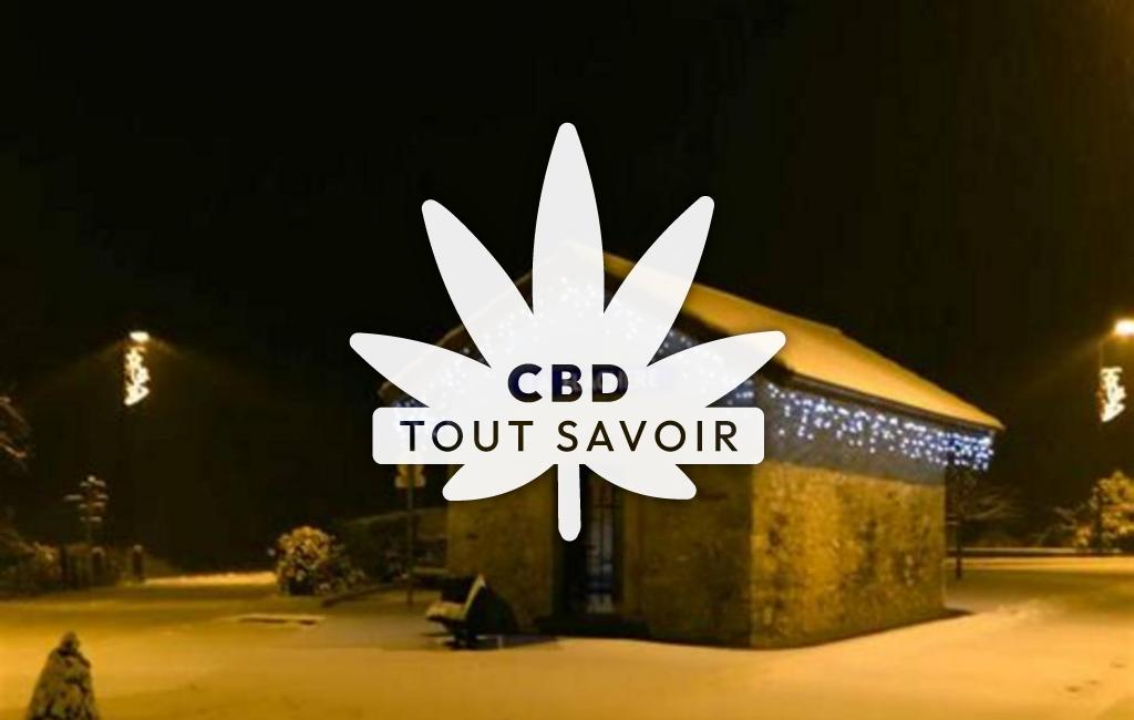 Village à La-Flachere avec feuille Cannabis CBD