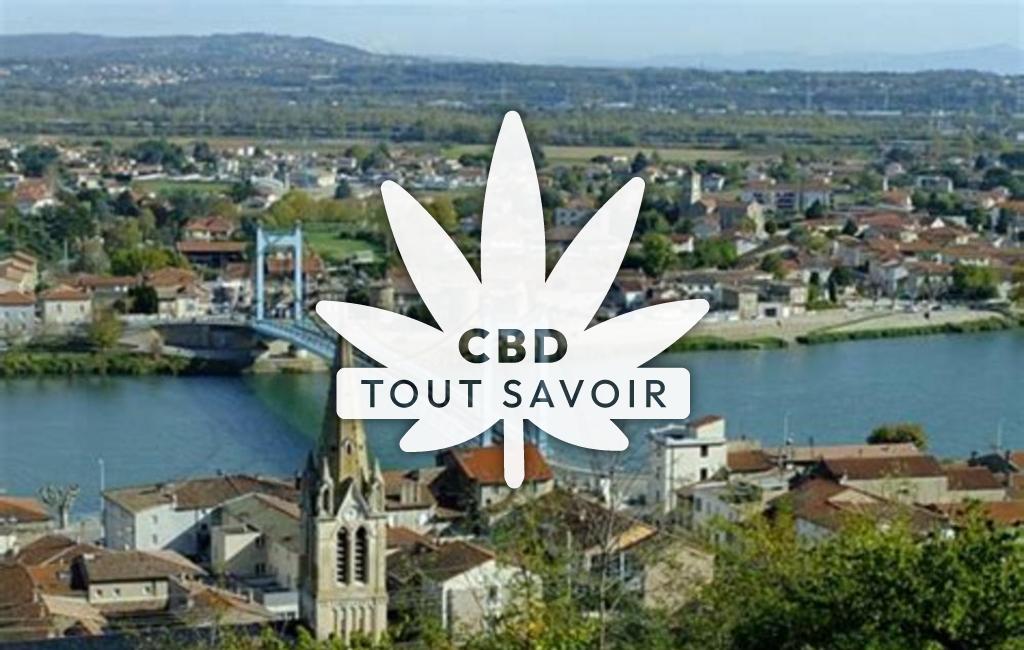 Village à Sablons avec feuille Cannabis CBD