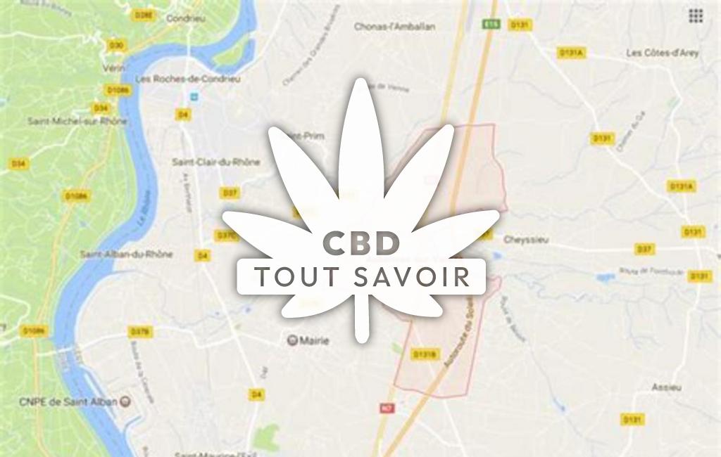 Village à Auberives-sur-Vareze avec feuille Cannabis CBD