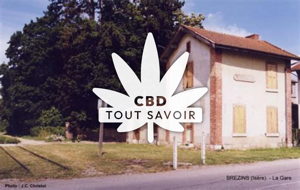 Village à Brezins avec feuille Cannabis CBD
