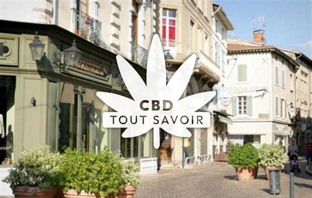 Village à La-Forteresse avec feuille Cannabis CBD