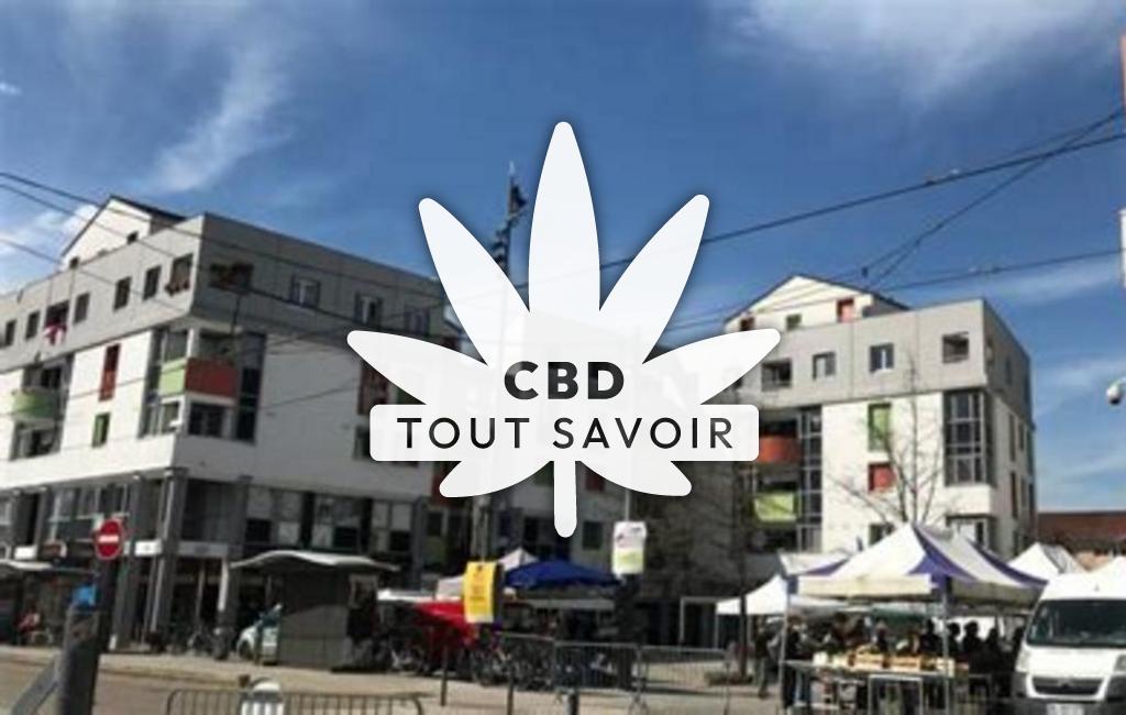Village à Fontaine avec feuille Cannabis CBD