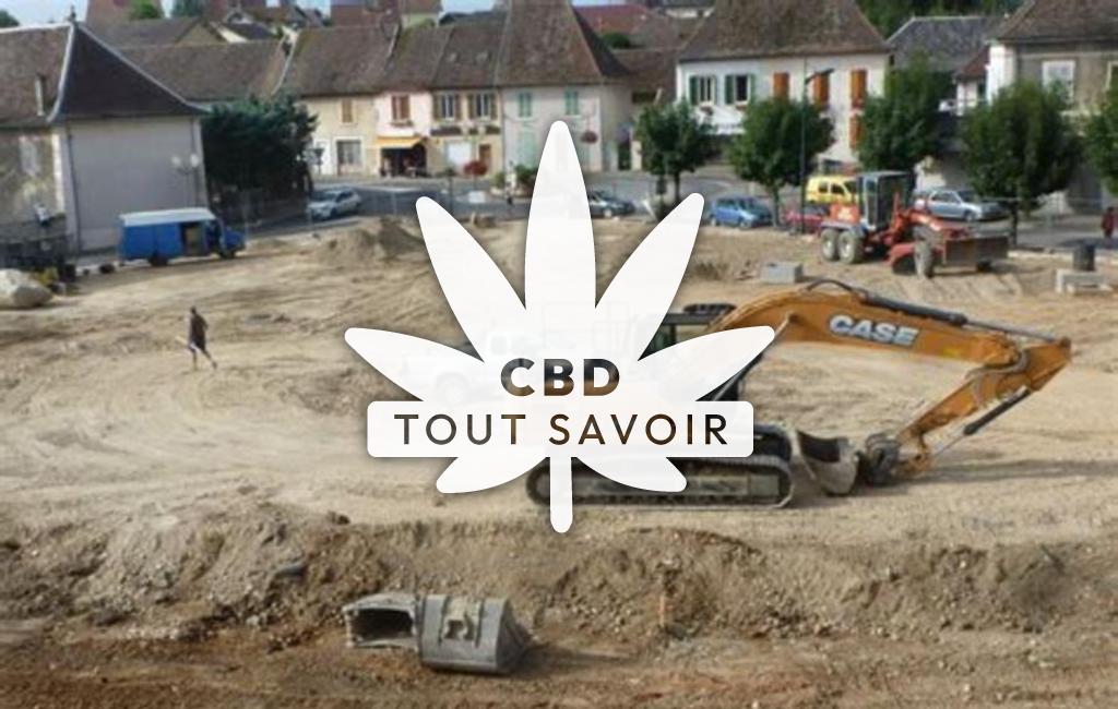 Village à Les-Avenieres-Veyrins-Thuellin avec feuille Cannabis CBD