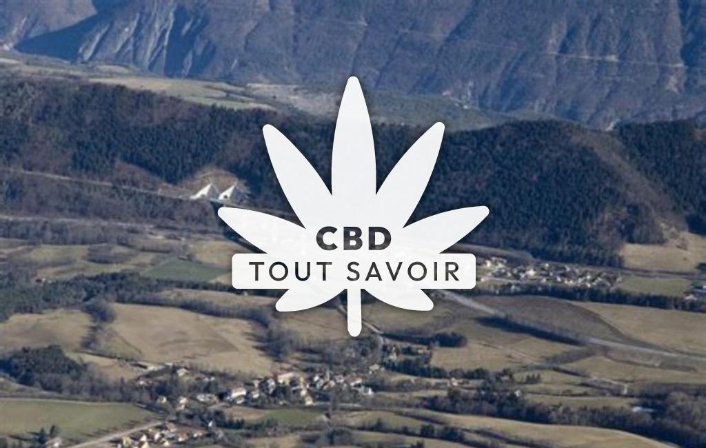 Village à Saint-Paul-les-Monestier avec feuille Cannabis CBD