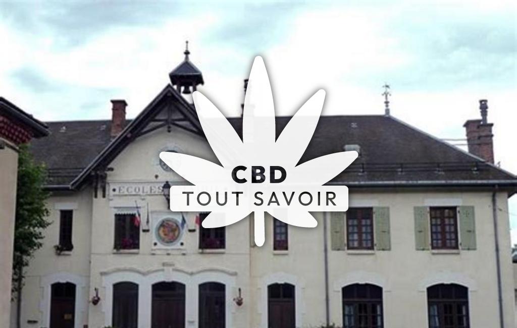 Village à Sinard avec feuille Cannabis CBD