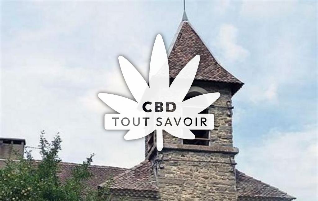 Village à Treffort avec feuille Cannabis CBD