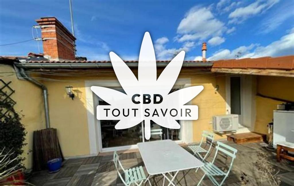Village à La-Terrasse avec feuille Cannabis CBD