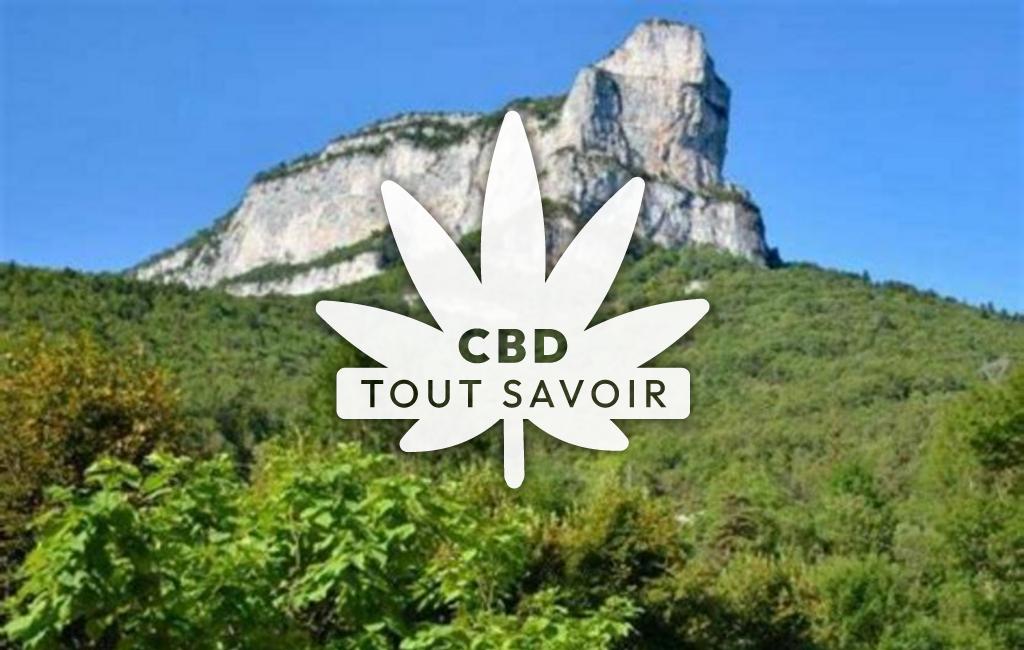 Village à Chatelus avec feuille Cannabis CBD