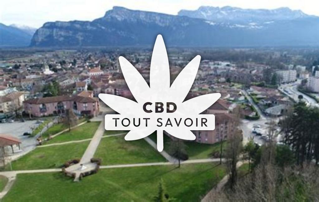 Village à Belmont avec feuille Cannabis CBD
