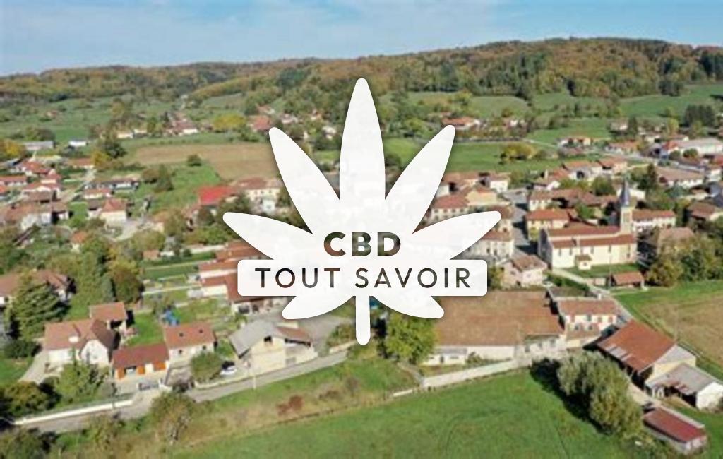 Village à Eydoche avec feuille Cannabis CBD