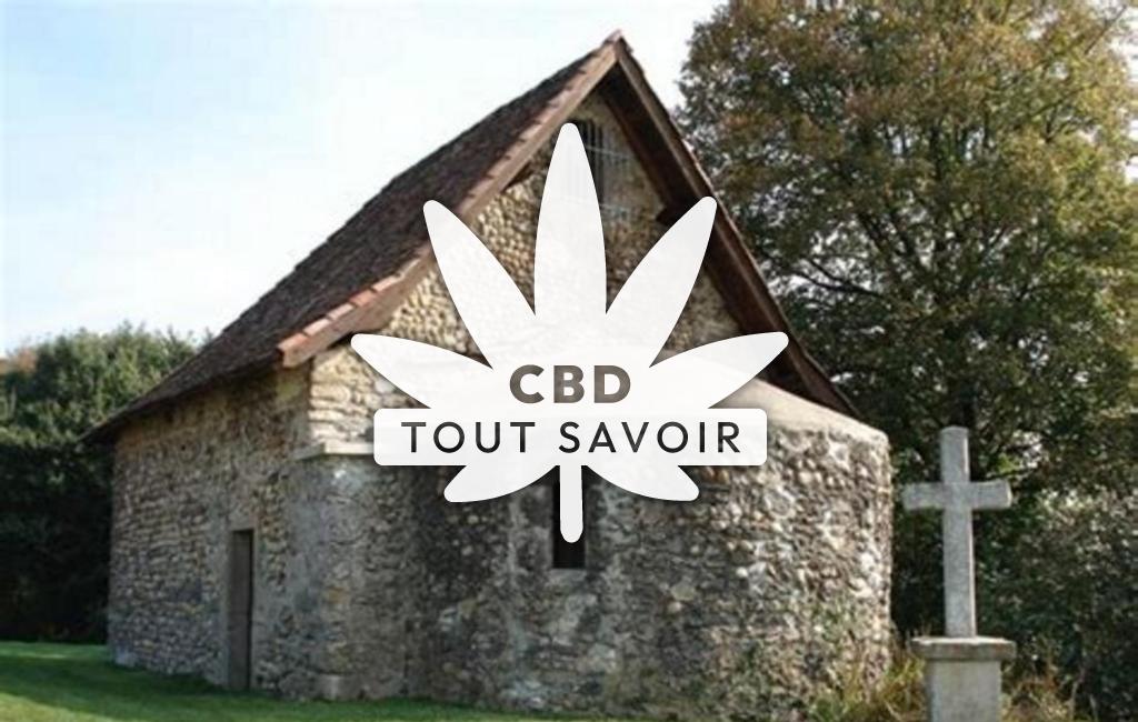 Village à Torchefelon avec feuille Cannabis CBD