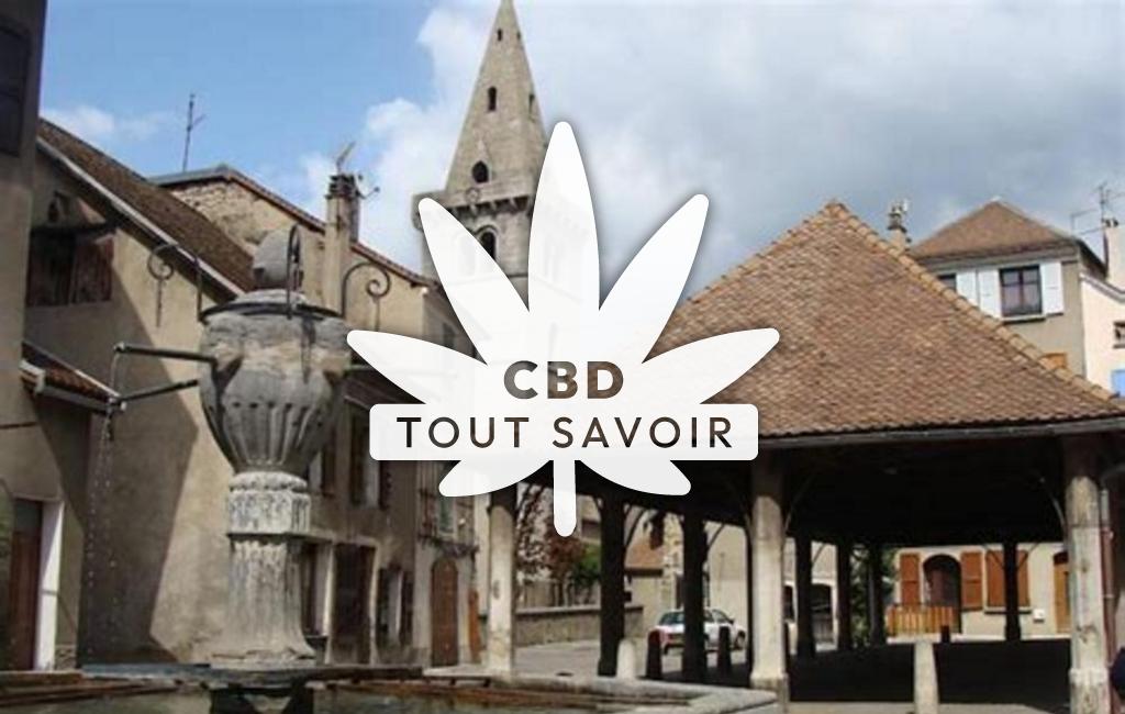 Village à Treminis avec feuille Cannabis CBD