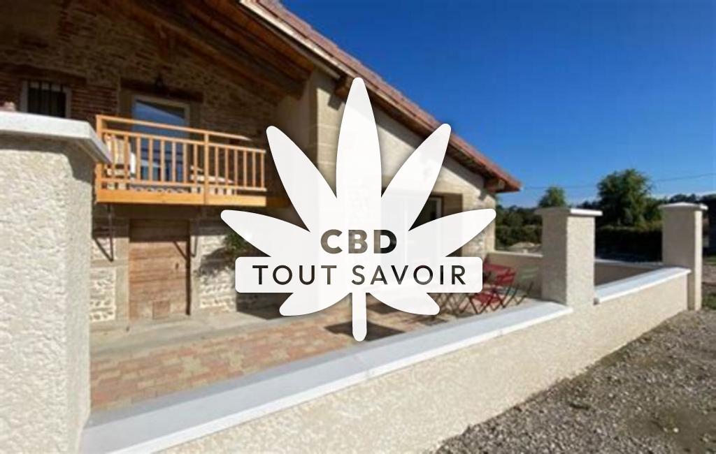 Village à Oytier-Saint-Oblas avec feuille Cannabis CBD