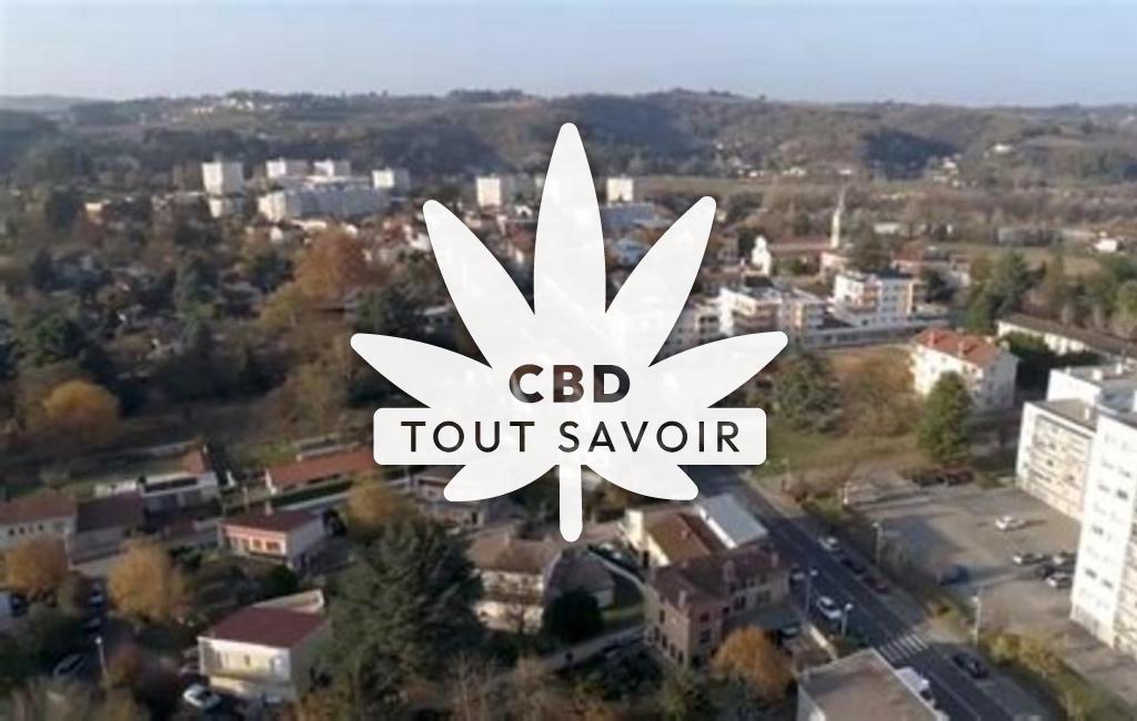 Village à Pont-Eveque avec feuille Cannabis CBD