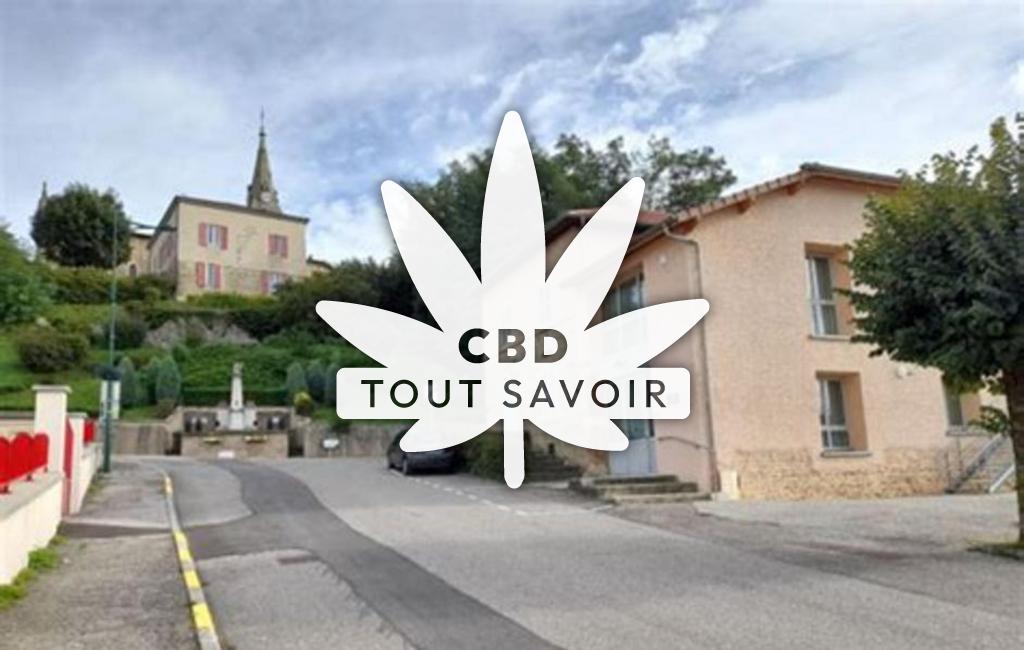 Village à Charantonnay avec feuille Cannabis CBD