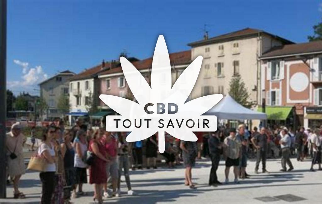 Village à Le-Pont-de-Claix avec feuille Cannabis CBD
