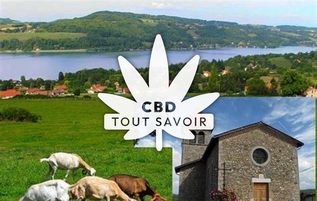 Village à Bilieu avec feuille Cannabis CBD