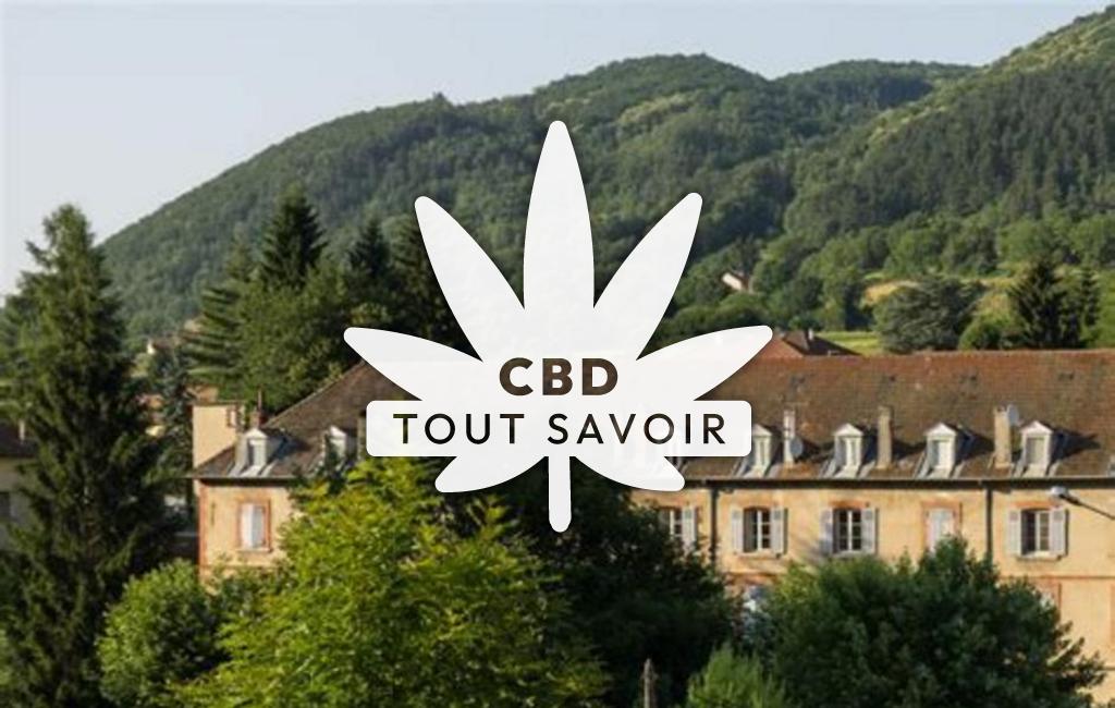 Village à Charavines avec feuille Cannabis CBD