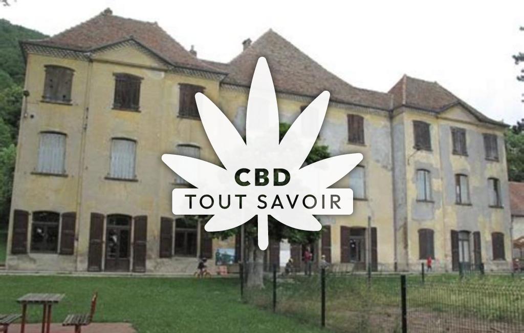 Village à Chirens avec feuille Cannabis CBD