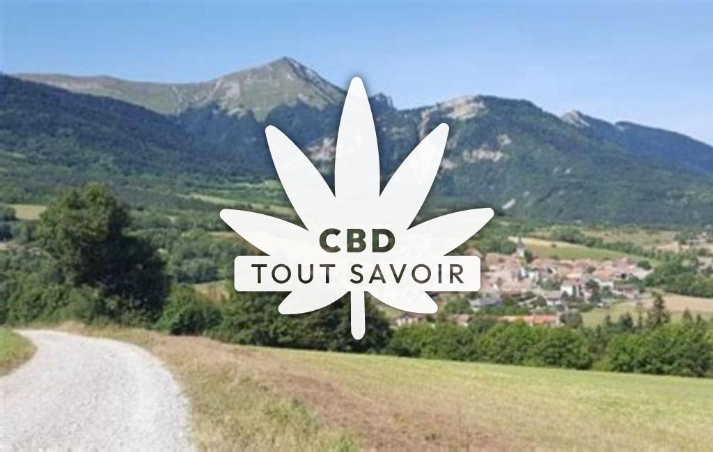 Village à Lalley avec feuille Cannabis CBD