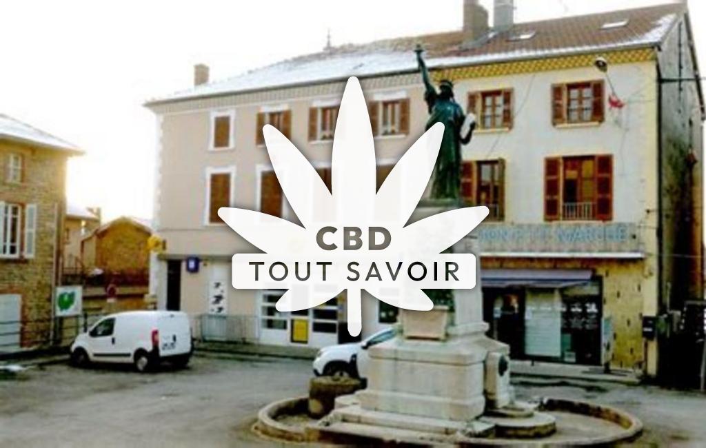 Village à Roybon avec feuille Cannabis CBD